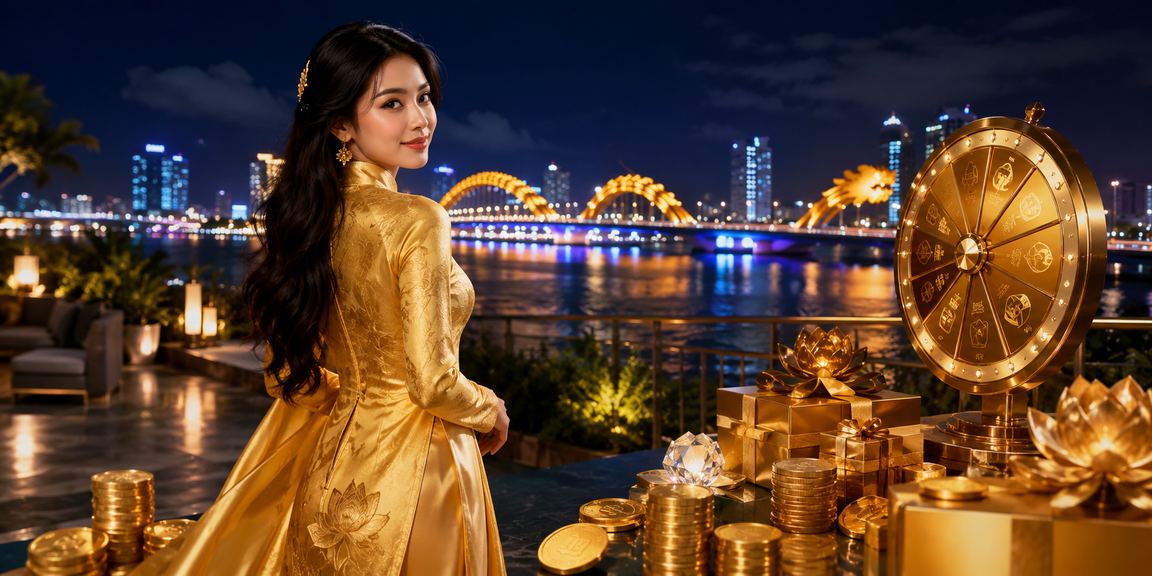 Người chơi Đà Nẵng tham gia rút thăm may mắn trong trang phục áo dài